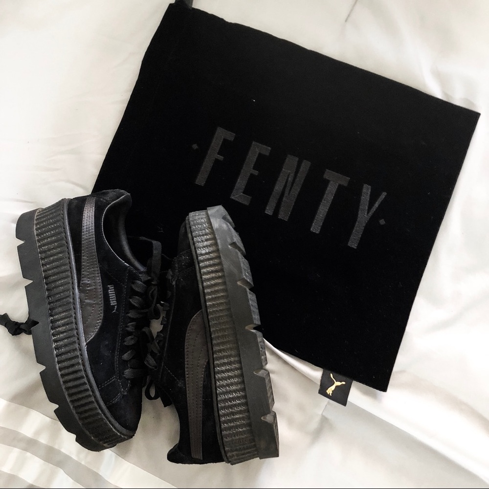 Gently Puma Black suede creepers